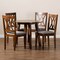 Baxton Studio Leon Grey Upholstered and Walnut Wood 5-Piece Dining Set 173-9882-10895 - alternate 9